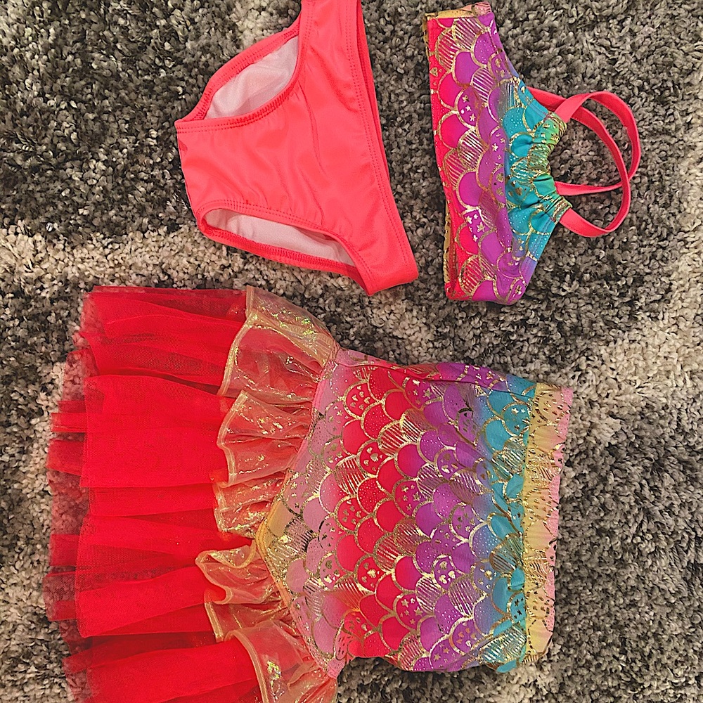 2-piece Mermaid Swimsuit with Skirt